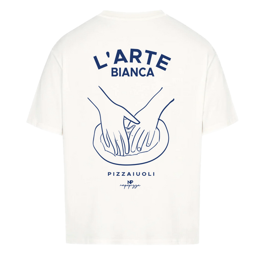 L'Arte Bianca Heavy Weight (240 GSM) Oversized Shirt, White /Unisex