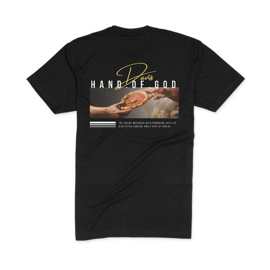 Davis Hand of God Organic T-Shirt, Black /Unisex