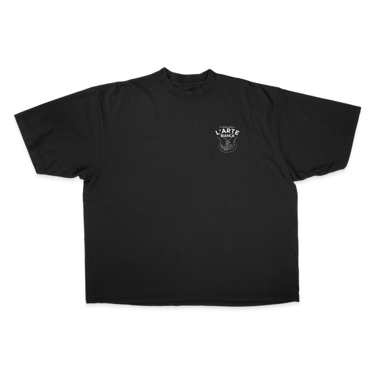 L'Arte Bianca Heavy Weight (200 GSM) Oversized Shirt NapoBlue in Black /Unisex