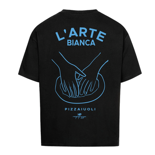 L'Arte Bianca Heavy Weight (240 GSM) Oversized Shirt NapoBlue in Black /Unisex