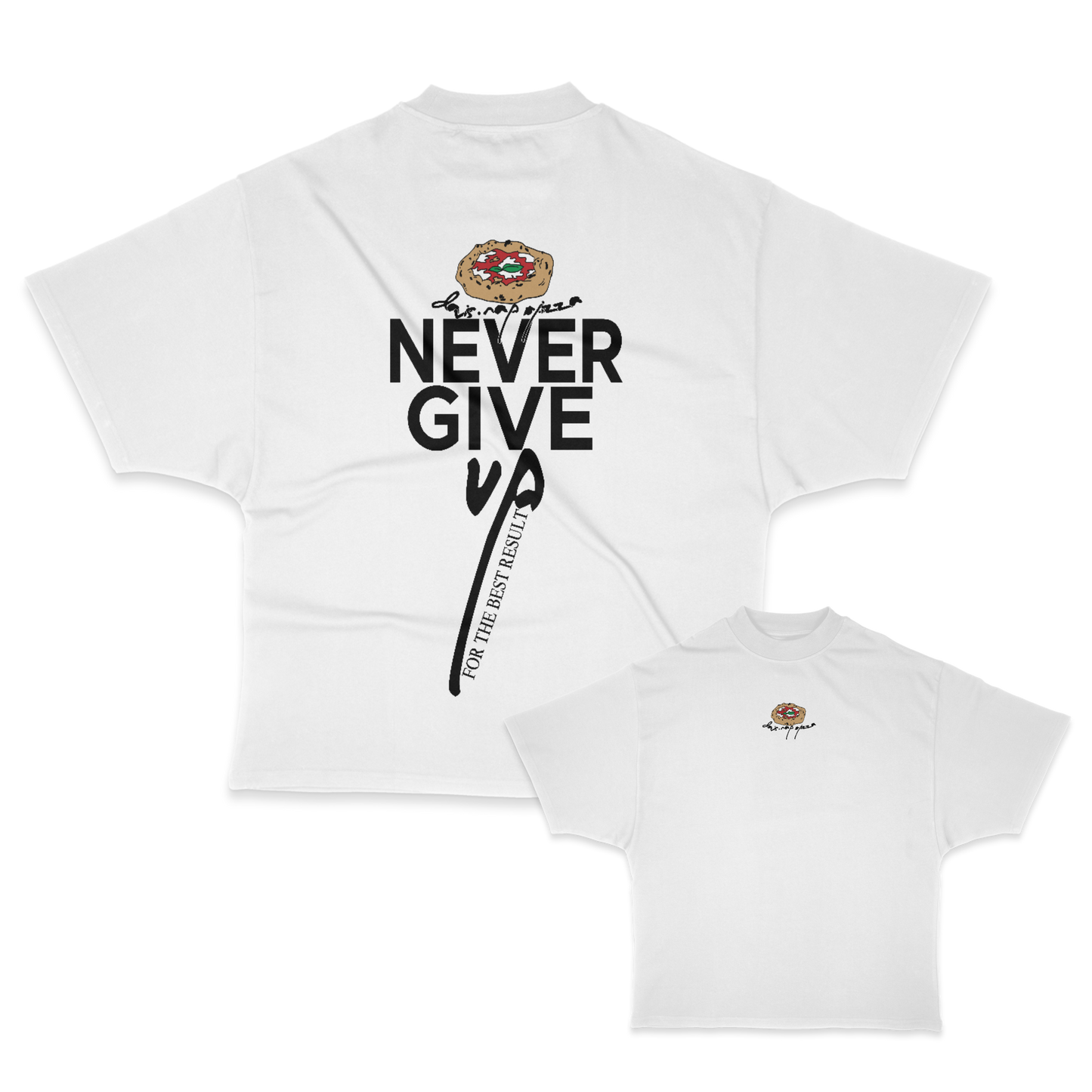 Never give up Heavy Weight (200 GSM) Oversized T-Shirt  /Unisex