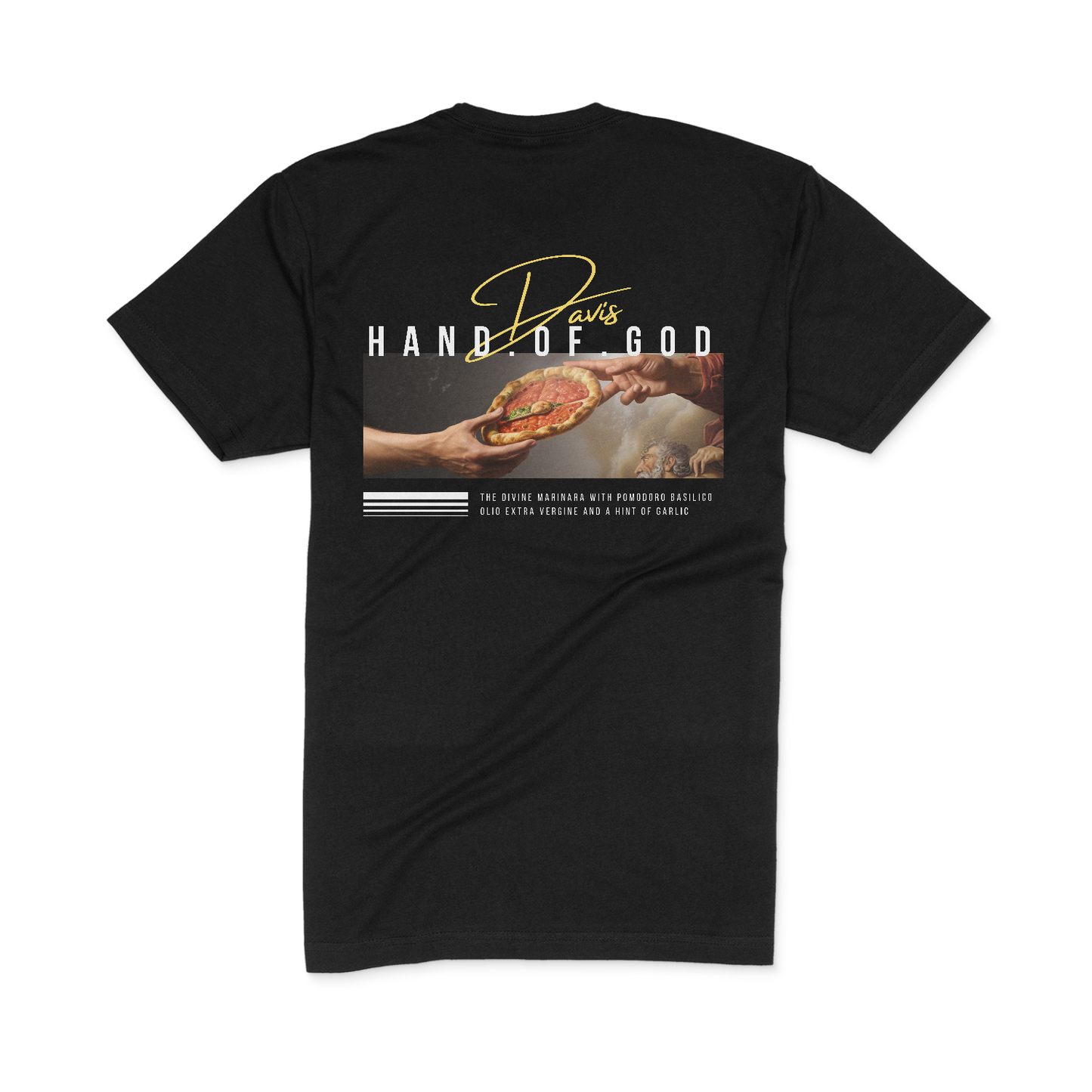 Davis Hand of God Organic T-Shirt,  Black /Unisex