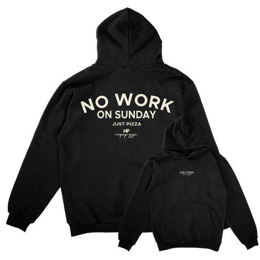 No work on Sunday Oversized Hoodie Black /Unisex