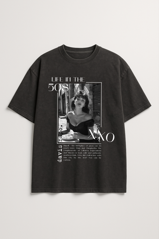 Naples Noir Oversized T-Shirt – Black